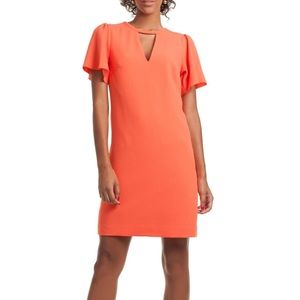 NWT Trina Turk Orange Andersen crepe dress, 8
